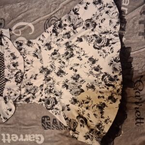 Beautees Black and White Lace Dress